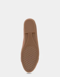Comfortable Women's Ornamented Flat in Tan Faux Leather