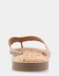 Comfortable Women's Ornamented Thong Sandal in Cork Cork
