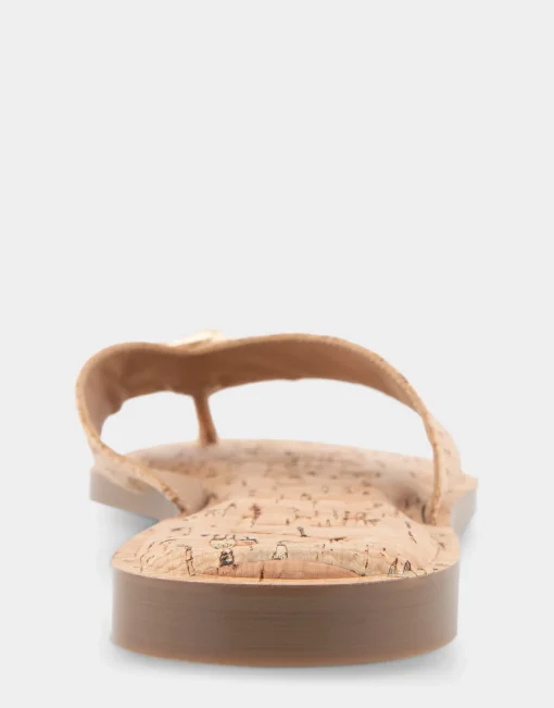 Comfortable Women's Ornamented Thong Sandal in Cork Cork