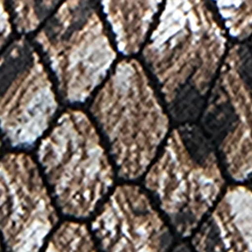 Comfortable Women's Ornamented Flat in Antique Bronze Snake Print Faux Leather Snake Faux Leather