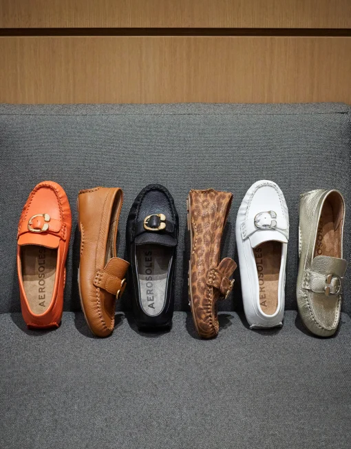 Comfortable Women's Ornamented Driver in Mandarin Leather