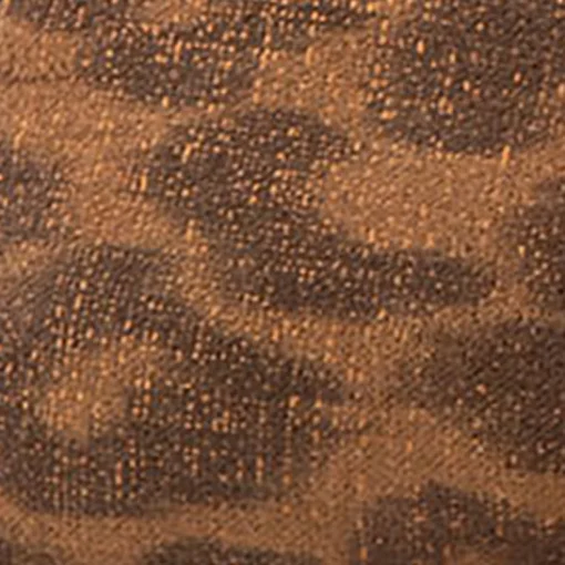 Comfortable Women's Ornamented Driver in Leopard Metallic Fabric Leather