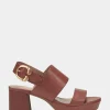 Comfortable Women's Platform Sandal in Clay Leather