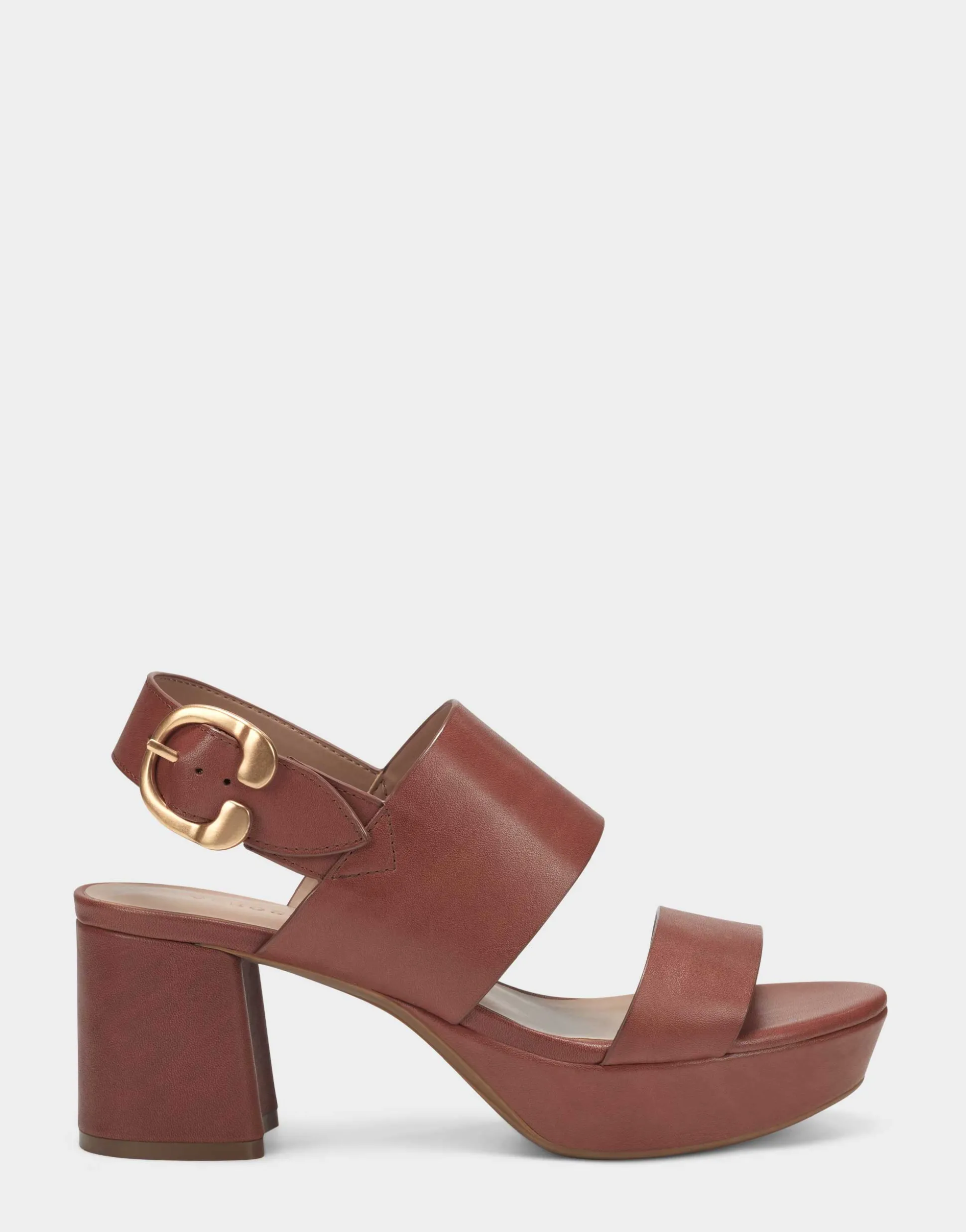 Comfortable Women's Platform Sandal in Clay Leather