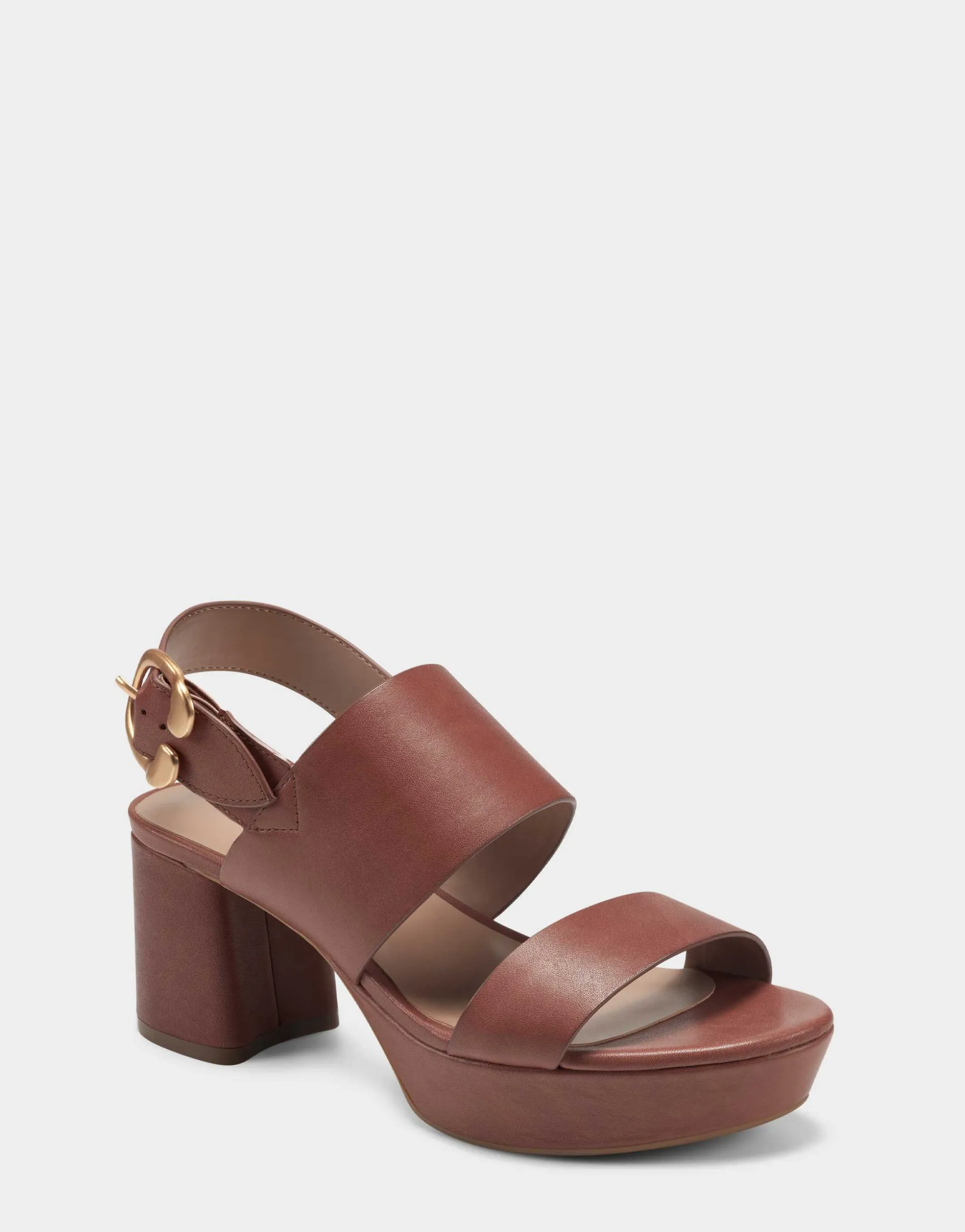 Comfortable Women's Platform Sandal in Clay Leather