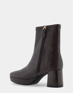 Comfortable Women's Platform Boot in Java Patent Faux Leather