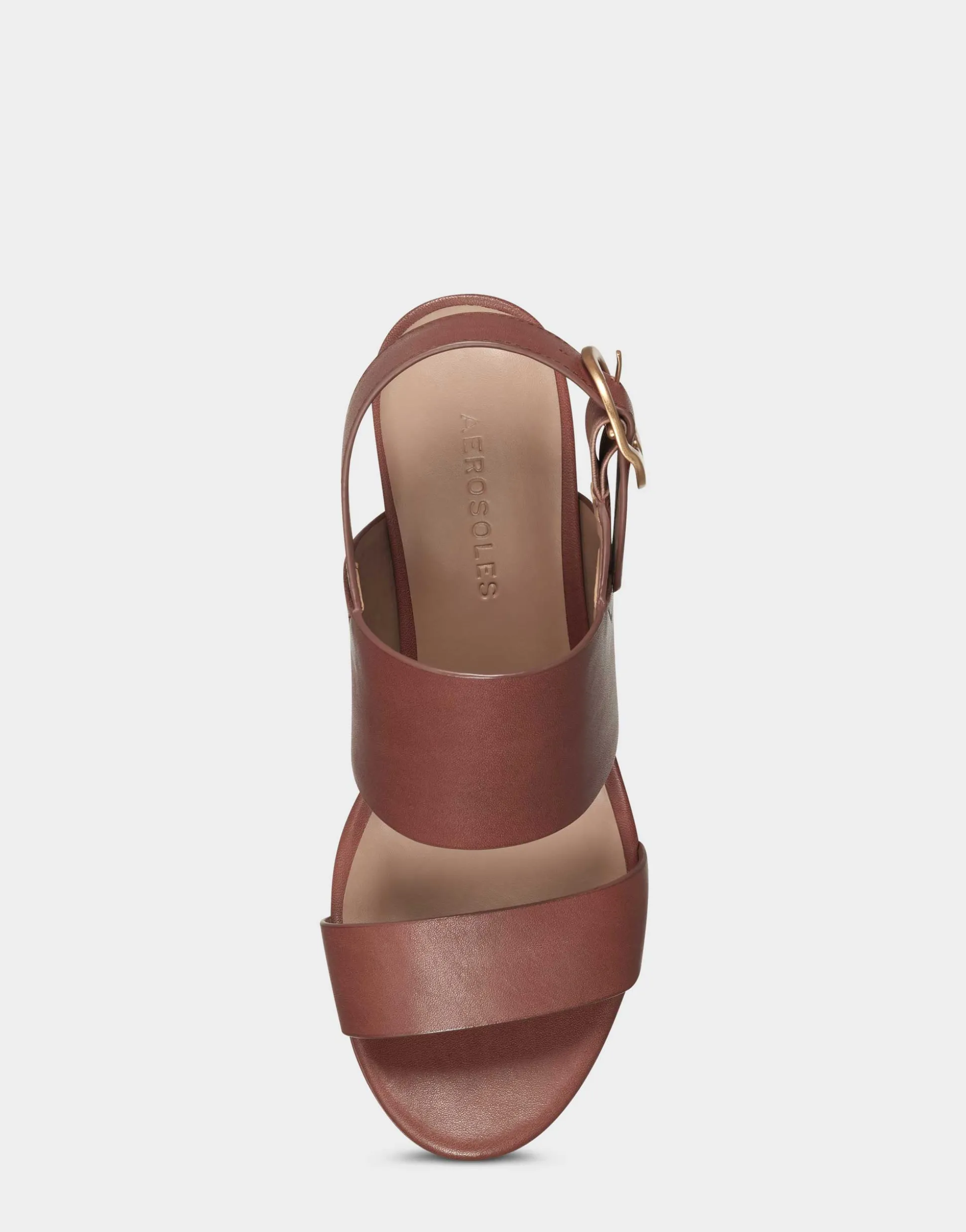 Comfortable Women's Platform Sandal in Clay Leather