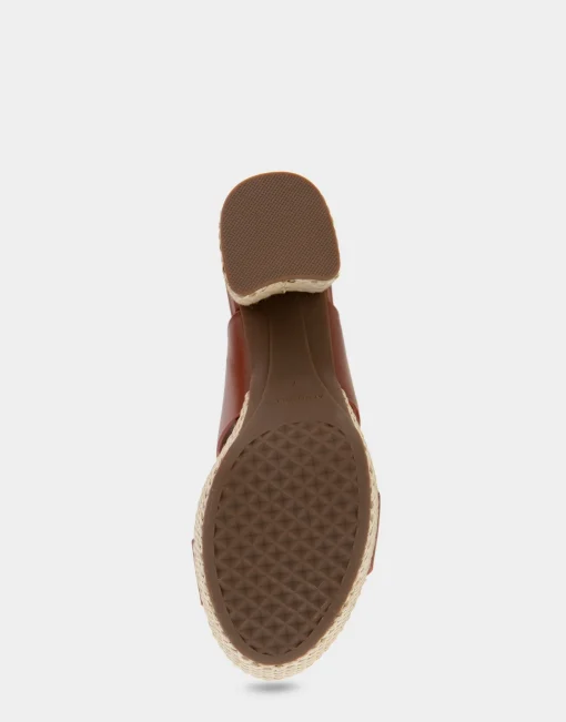 Comfortable Women's Platform Sandal in Gingerbread Leather