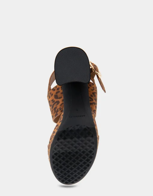 Comfortable Women's Platform Sandal in Leopard Print Faux Suede