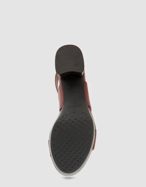 Comfortable Women's Platform Sandal in Clay Combo Leather Leather