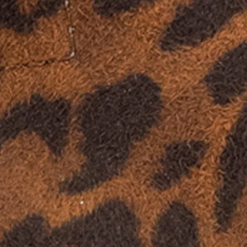Comfortable Women's Platform Sandal in Leopard Print Faux Suede