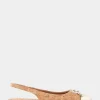 Comfortable Women's Point Toe Slingback Flat in Cork Cork