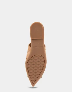 Comfortable Women's Point Toe Slingback Flat in Cork Cork