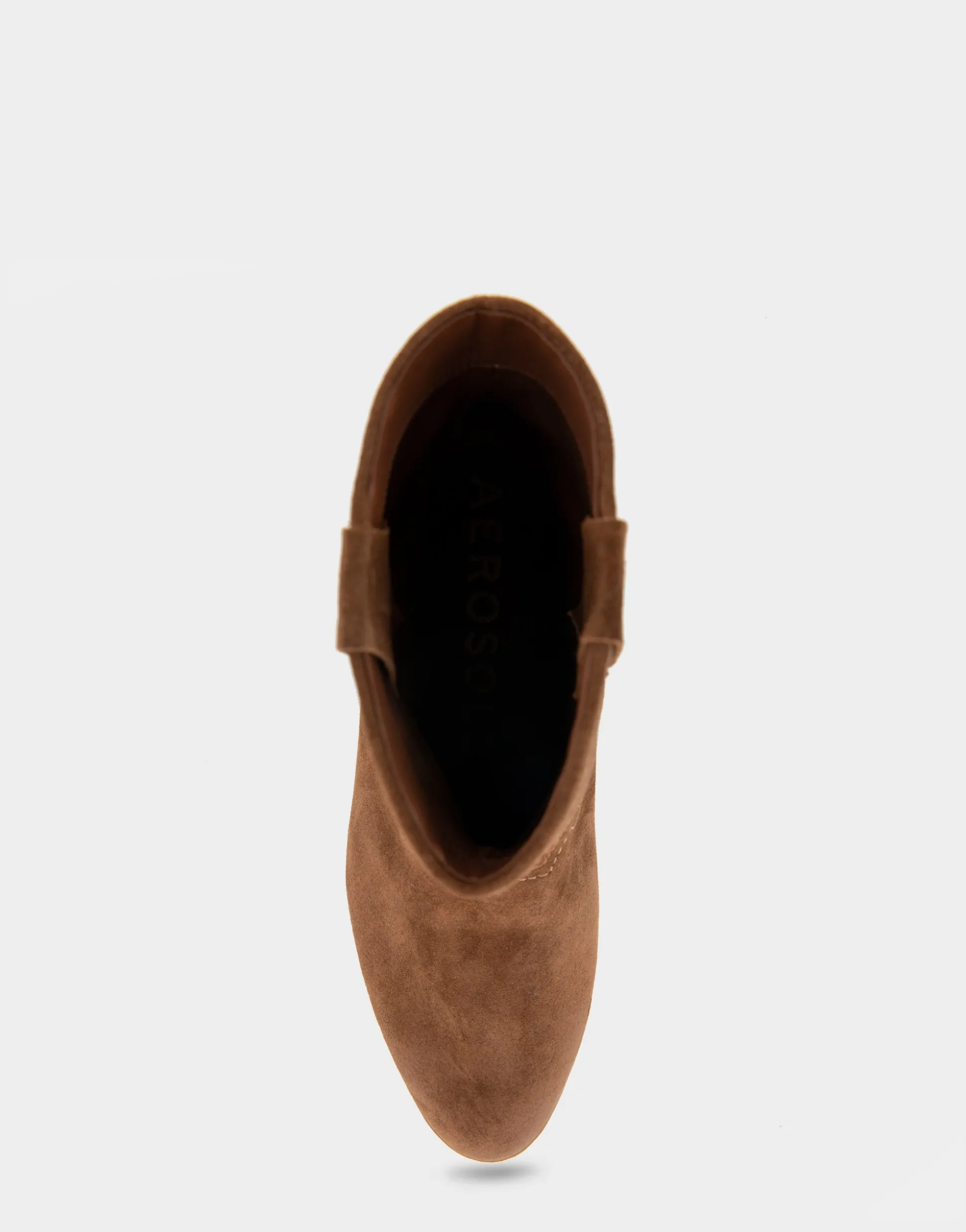 Comfortable Women's Pull On Western Bootie in Tobacco Suede