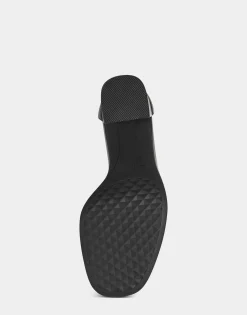 Comfortable Women's Sandal in Black Genuine Leather