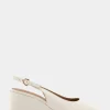 Comfortable Women's Sculpted Wedge Slingback in Eggong Leather
