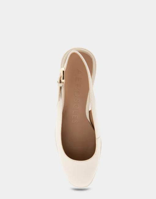 Comfortable Women's Sculpted Wedge Slingback in Eggong Leather