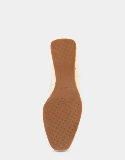 Comfortable Women's Sculpted Wedge Pump in Soft Gold Leather