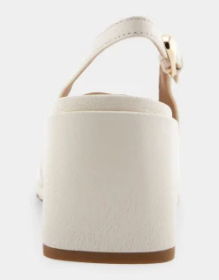 Comfortable Women's Sculpted Wedge Slingback in Eggong Leather