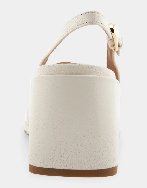 Comfortable Women's Sculpted Wedge Slingback in Eggong Leather