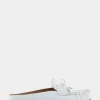 Comfortable Women's Slip On Driver in White Leather