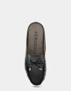 Comfortable Women's Slip On Driver in Black Leather