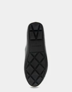 Comfortable Women's Slip On Driver in Black Leather