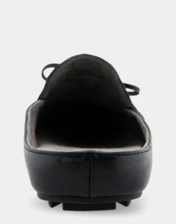 Comfortable Women's Slip On Driver in Black Leather