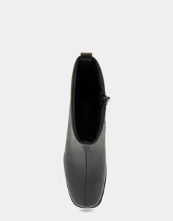 Comfortable Women's Stretch Equestrian Bootie in Java Stretch Pebbled Faux Leather