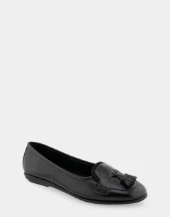 Comfortable Women's Tailored Ballet Flat With Mini Tassels in Burgundy Burnished Faux Leather/faux Suede Faux Leather