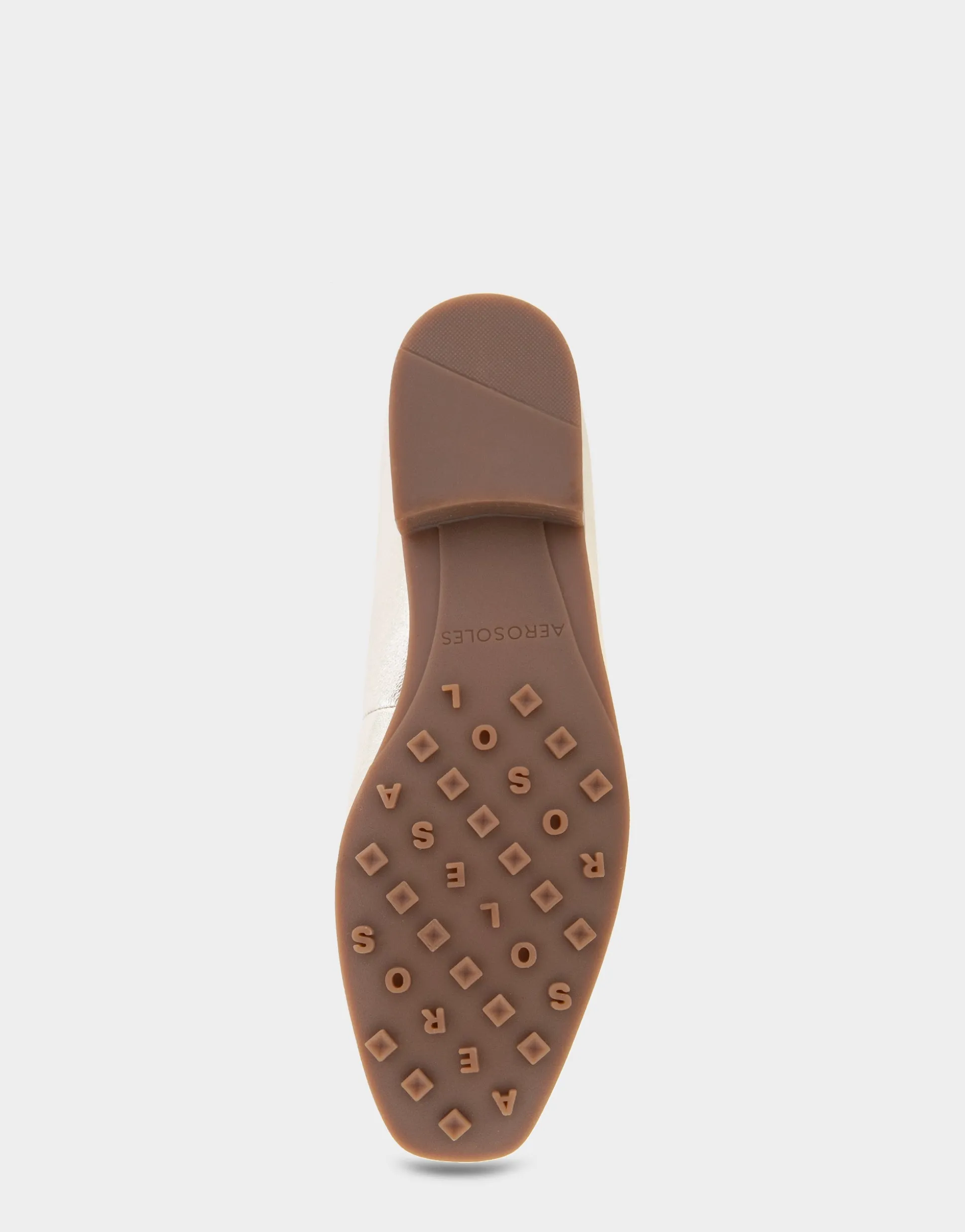 Comfortable Women's Tailored Loafer in Soft Gold Leather