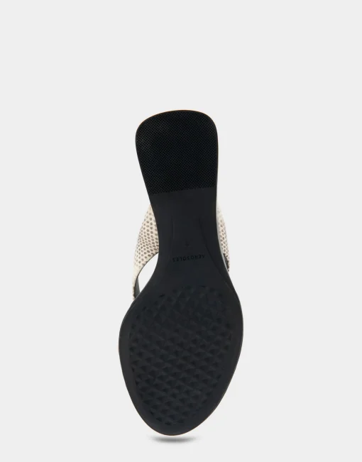 Comfortable Women's Wedge Thong Sandal in Roccia Snake Print Leather
