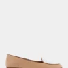 Comfortable Women's Woven Plug Loafer in Doe Faux Leather