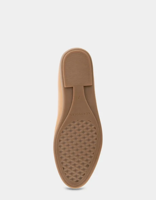 Comfortable Women's Woven Plug Loafer in Doe Faux Leather